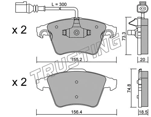Brake Pad Set, disc brake (568.2)