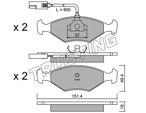Brake Pad Set, disc brake (059.0)