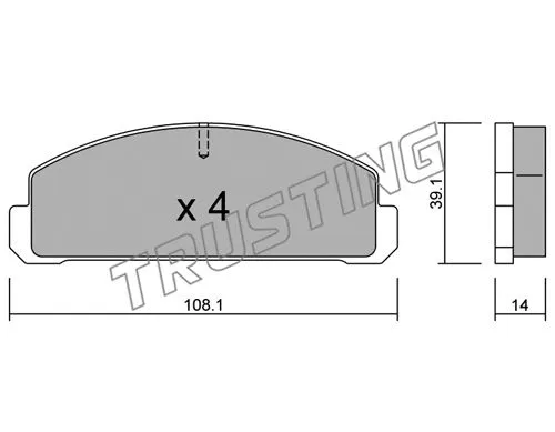 Brake Pad Set, disc brake (309.0)