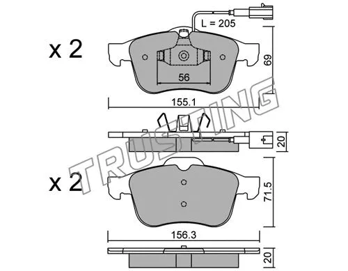 Brake Pad Set, disc brake (719.0)