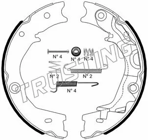 Brake Shoe Set, parking brake (049.173K)