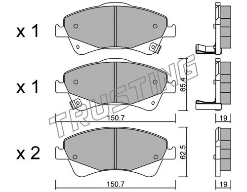 Brake Pad Set, disc brake (895.0)