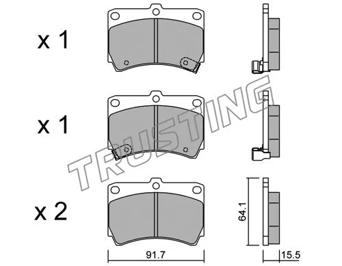 Brake Pad Set, disc brake (203.0)