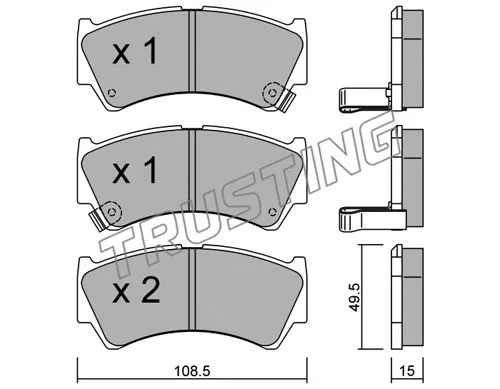 Brake Pad Set, disc brake (452.0)