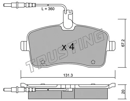 Brake Pad Set, disc brake (616.0)