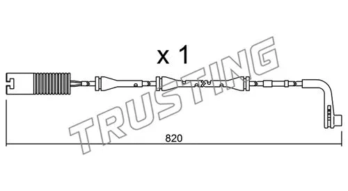 Warning Contact, brake pad wear (SU.151)
