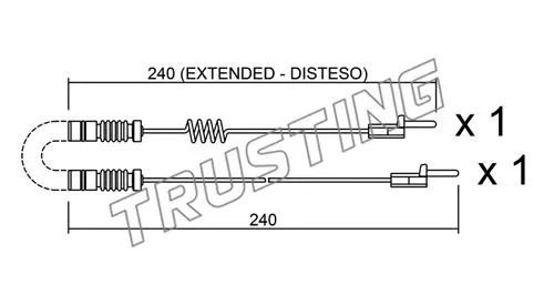 Warning Contact, brake pad wear (SU.109K)
