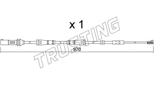 Warning Contact, brake pad wear (SU.375)