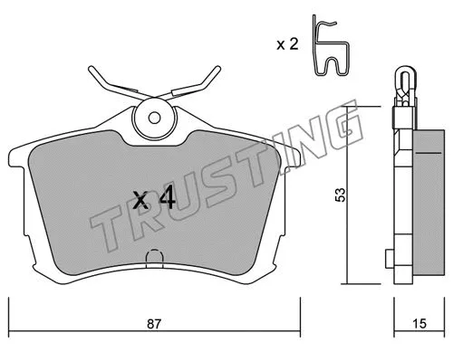 Brake Pad Set, disc brake (481.0)