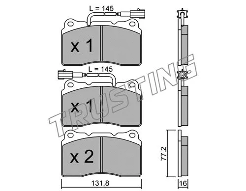 Brake Pad Set, disc brake (297.0)