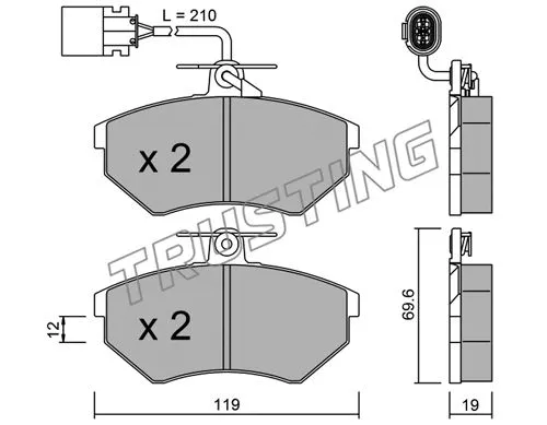 Brake Pad Set, disc brake (052.1)