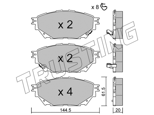 Brake Pad Set, disc brake (1222.0)