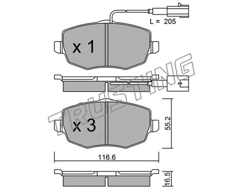 Brake Pad Set, disc brake (544.1)