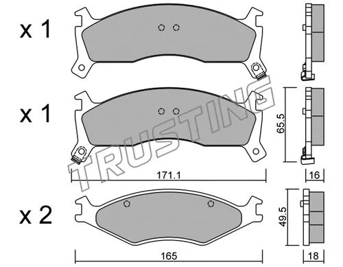 Brake Pad Set, disc brake (384.0)