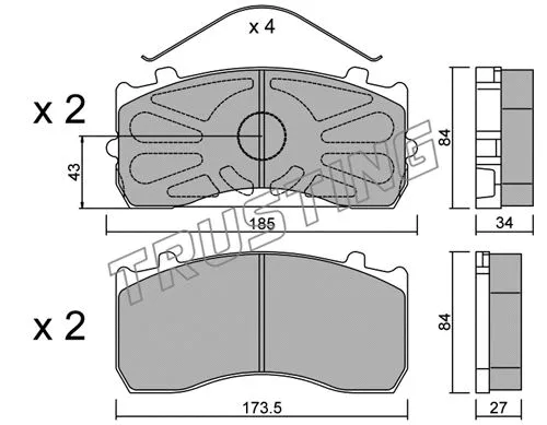 Brake Pad Set, disc brake (599.1)