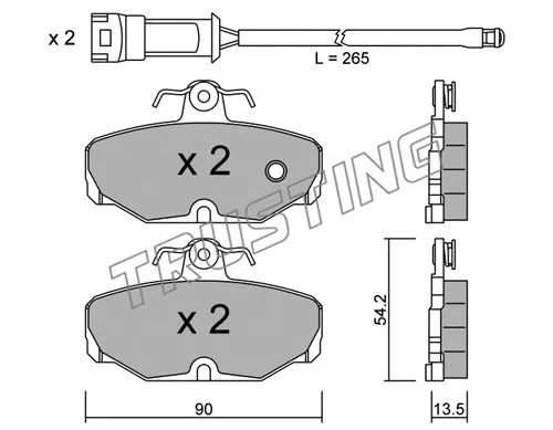 Brake Pad Set, disc brake (097.0W)