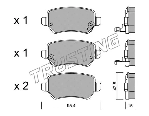 Brake Pad Set, disc brake (558.0)