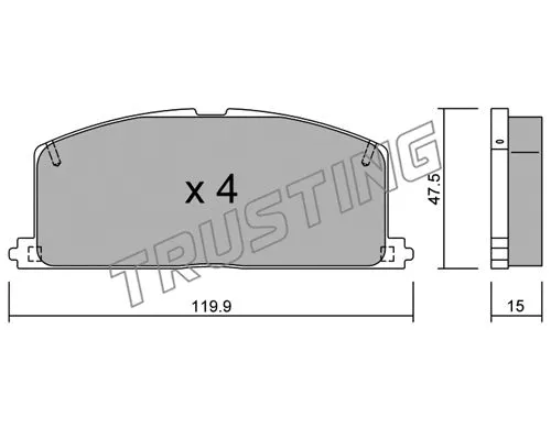 Brake Pad Set, disc brake (110.0)