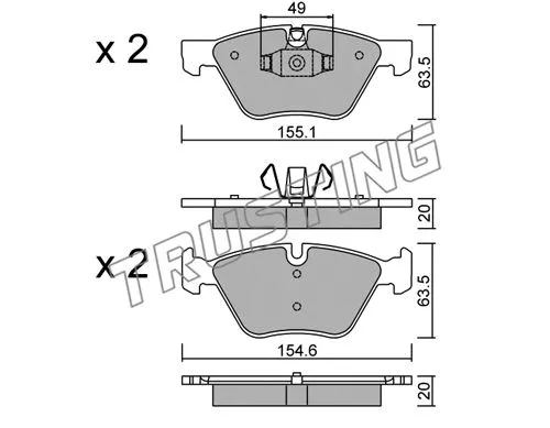 Brake Pad Set, disc brake (573.5)