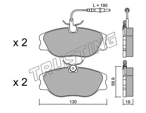 Brake Pad Set, disc brake (074.4)