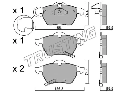 Brake Pad Set, disc brake (120.2)