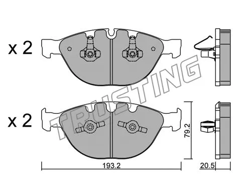 Brake Pad Set, disc brake (788.0)