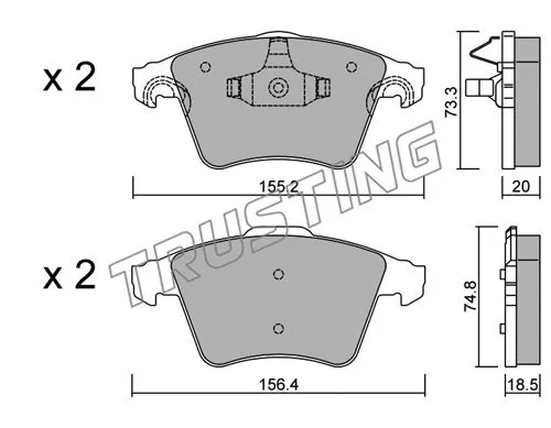 Brake Pad Set, disc brake (568.3)