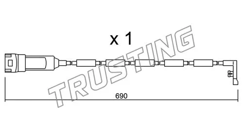 Warning Contact, brake pad wear (SU.108)