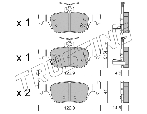 Brake Pad Set, disc brake (1226.0)