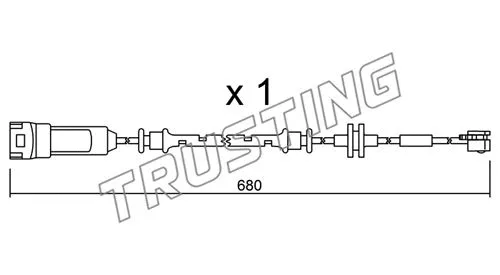 Warning Contact, brake pad wear (SU.145)