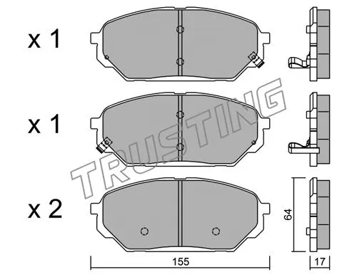 Brake Pad Set, disc brake (1015.0)