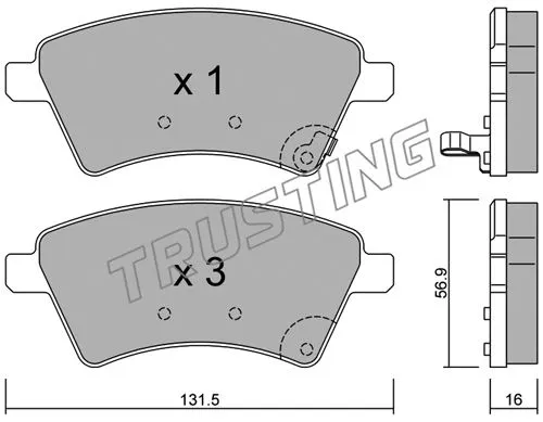 Brake Pad Set, disc brake (718.0)
