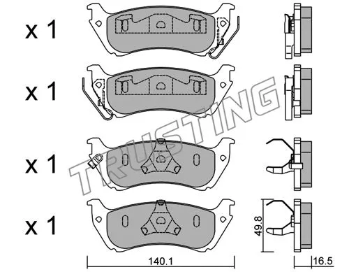 Brake Pad Set, disc brake (586.0)