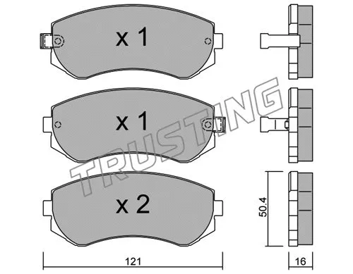 Brake Pad Set, disc brake (313.0)