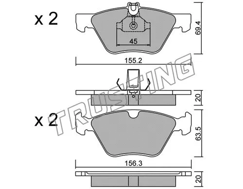 Brake Pad Set, disc brake (261.0)