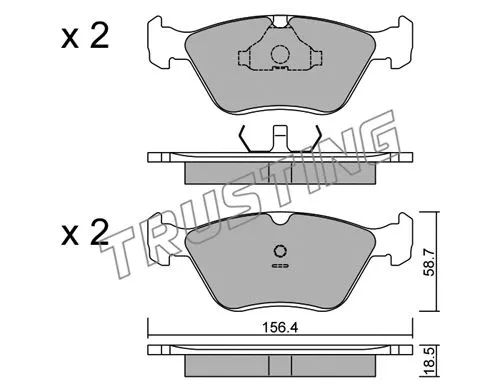 Brake Pad Set, disc brake (214.0)