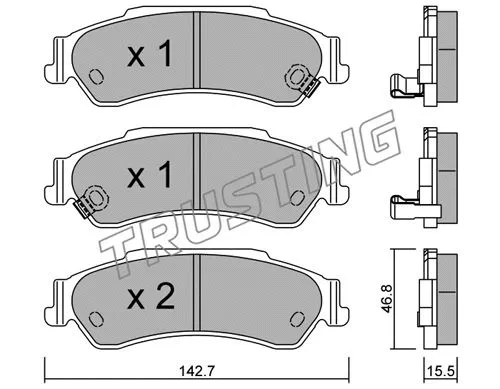 Brake Pad Set, disc brake (738.0)