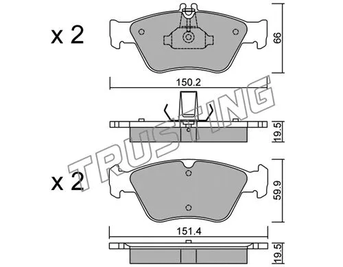 Brake Pad Set, disc brake (228.0)