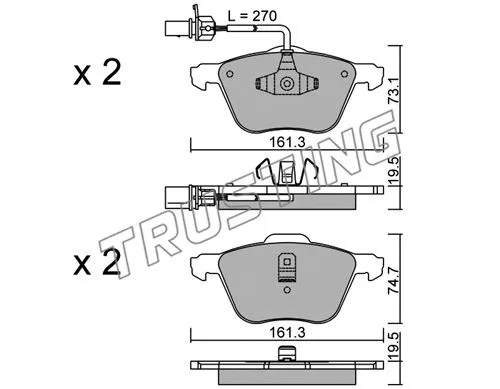 Brake Pad Set, disc brake (567.0)