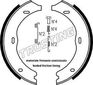 Brake Shoe Set, parking brake (052.135K)