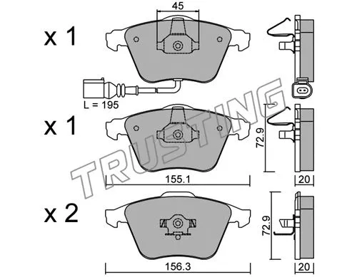 Brake Pad Set, disc brake (565.2)