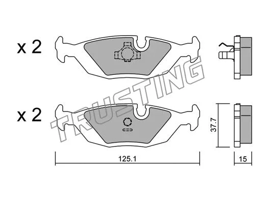 Brake Pad Set, disc brake (072.0)