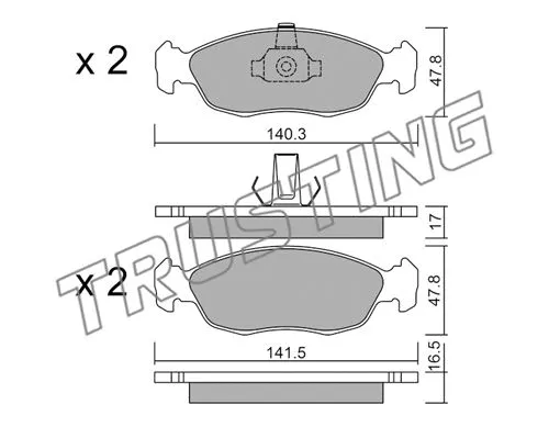 Brake Pad Set, disc brake (159.1)