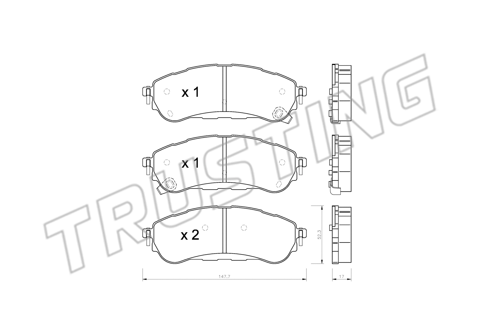 Brake Pad Set, disc brake (1344.0)