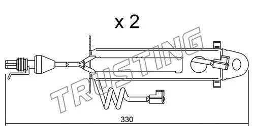 Warning Contact, brake pad wear (SU.176K)