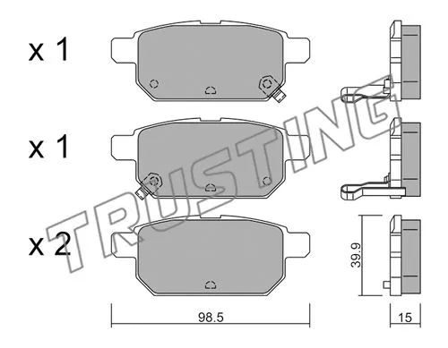 Brake Pad Set, disc brake (933.0)