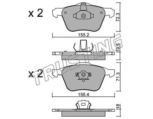 Brake Pad Set, disc brake (850.0)