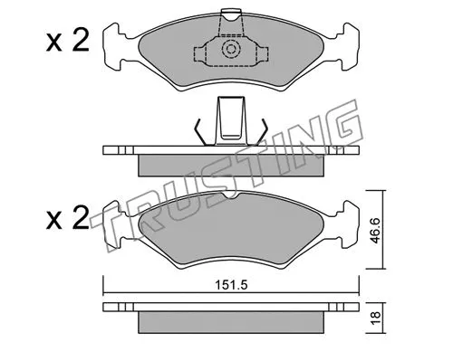 Brake Pad Set, disc brake (095.0)