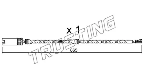 Warning Contact, brake pad wear (SU.299)
