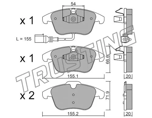 Brake Pad Set, disc brake (691.1)